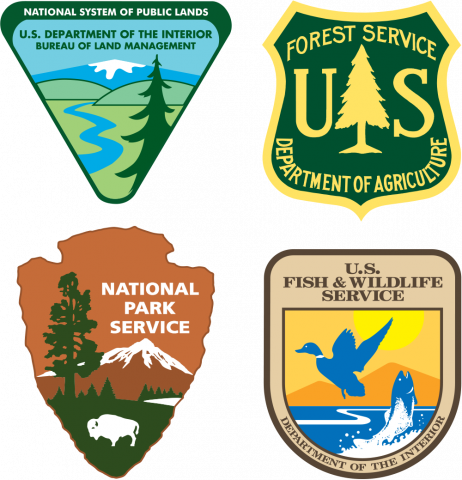 Wild and scenic river federal agency management logos